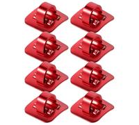 Alipis Lot de 8 Clips pour Gaines de câbles de vélo - Guides-câbles adhésifs avec Clips en C pour Gaines de Freins et de dérailleurs - Compatibles VTT et vélos de Route - Base en Aluminium pour