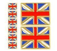 Alipis Lot de 8 Épinglettes Rectangulaires Drapeau Royaume-uni en Alliage de Zinc, Résistantes la Décoloration la Déformation, pour Tenue Professionnelle Formelle