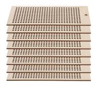 Alipis Lot de 8 Marque-Pages en Bois Vierges DIY Signets Délicats pour Broderie au Point de Croix Trou pour Décoration Accessoires Créatifs pour Étudiants et Lecteurs