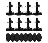 Alipis Lot de 8 Pieds de Meuble Réglables 3/8 en Acier au Carbone Pieds de Nivellement pour Meubles et Rallonges de Table Feutre de Protection pour Sols Durs pour Maison et Bureau
