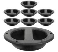 Alipis Lot de 8 Poignées Encastrées pour Enceinte Plastique ABS Noir 146X38 MM Fixation Résistante pour Haut-Parleurs de Scène et Subwoofers Accessoires Audio Professionnels pour