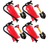 Alipis Lot de 8 set de Ballons Gonflables Aluminium D’Extincteur et Pelle de Feu Couleurs Vives Ballon Gonflé Décoration Fête Anniversaire Thème Pompiers Accessoires Pompier