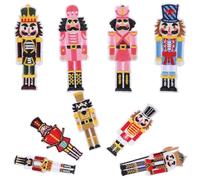 Alipis Lot de 9 Écussons Thermocollants Brodés Casse-Noisette en Polyester Décoratifs et Réparateurs pour Vêtements Paquet à Dos et Accessoires DIY Patchs à Coudre pour Customisation