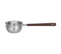 Alipis Louche à Soupe Résistante la Chaleur en Acier Inoxydable 304 avec Double Bec Verseur et Long Manche en Bois et Facile à Nettoyer pour Usage Cuisine