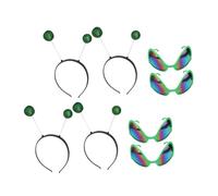 Alipis Lunettes de Soucoupe Volante 8 Pièces Serrage-têtes Verts 4 Tailles Réglables Accessoires Cosplay Fête Carnaval Adultes Couleur Aléatoire