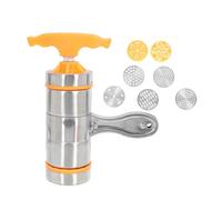 Alipis Machine à Pâtes Manuelle Inox avec Moules Presse à Nouilles Polyvalente pour Opération Facile et Rapide Set Complet pour Pâtes Fraîches