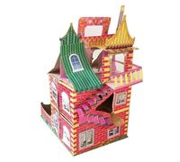 Alipis Maison de Papier Ancestor Paper Villa pour Qingming Festival et Cérémonies Ancêtres Modèle Facile à Brûler Décoration Traditionnelle Respectueuse de Environnement