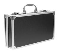 Alipis Mallette à Outils en Alliage d'Aluminium 29X16X7 CM Boîte à Outils Compacte Noire Doublure en Éponge Mallette de Transport Polyvalente pour Rangement D’Outils et Remède