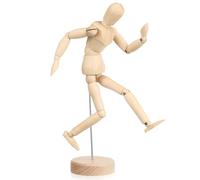 Alipis Mannequin Dessin Bois Articulé Corps Flexible avec Support Stable Figure Posable pour Artistes Décoration Bureau et Croquis Peinture