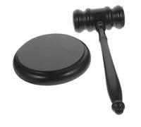 Alipis Marteau de Juge Bois de Hêtre avec Socle Maillet Robuste pour Vente Aux Enchères et Usage Judiciaire Accessoire Pratique pour Écoles et Conférences