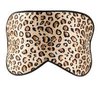 Alipis Masque de Sommeil Confortable et Conforme la Forme du Visage en Soie Doux et Occultant Motif Léopard Rembourrage en Coton Pp Maison et L'hôtel