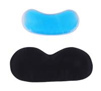 Alipis Masque de Sommeil Soie Double Face Occultant avec Poche Froide Gel pour Relaxation des Yeux Ajustable Noir Nuit pour Adultes