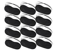 Alipis Masques de Sommeil Noirs en Tissu Non Tissé 20 Pièces, Protection Oculaire Nuit, Légers et Faciles à Transporter, Maison Voyages
