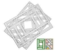 Alipis Matrices de découpe de fond pour scrapbooking 2 pièces, métal, précision de coupe exacte, usage multiple, loisirs créatifs et cartes artisanales