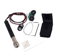 Alipis Micro de Guitare Acoustique Noir avec Prise Jack Piézo, Contrôle Actif du Volume Tonalité, Capteur de Préamplification Intégré pour Guitare Folk - Accessoire Discret et Facile