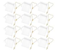 Alipis Mini Bracelet Chapelet Catholique Croix et Perles Bijou de Bénédiction pour Cérémonies Religieuses comme Baptême Communion Mariage