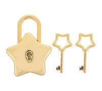 Alipis Mini Cadenas Étoile Doré en Alliage de Zinc Clés Cadenas pour Bagages et Journal Serrure pour Valise et Accessoires Décoratif pour Voyage et Usage Quotidien