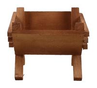 Alipis Mini Crèche Religieuse en Bois Robuste Décor de Noël Miniature pour Table ou Étagère Figurine de L'Garçon et Filles Jésus sans Foin Décoration Intérieure Festive et Symbolique