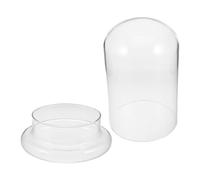 Alipis Mini Dôme de Terrarium en Verre avec Base, sans Trou | Cloche de Jardinière, Surface Lisse et Claire, Nettoyage Facile, Structure Stable, pour Mousse et Succulentes