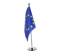 Alipis Mini Drapeau de Bureau L’union Européenne avec Support Stable Petit Drapeau Vertical pour Décoration de Table de Bureau et Ambiance Festive de Noël Élégant et Pratique