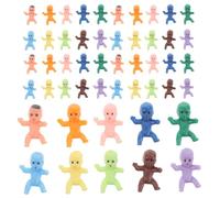 Alipis Mini-figurines Bébés en Plastique 2 Cm Multicolores 100 Pièces Coffret Présent Baby Shower Décorations Gâteaux Souvenirs Fête Naissance