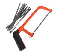 Alipis Mini Scie à Main Multifonction en Acier 10 Lames de Rechange Scie à Archet Portable de U Outil de Coupe Précis pour Travail du Bois et Métal Kit Compact pour Bricolage et