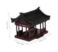 Alipis Miniature Pagoda Ornament Asian Bonsai Ornament for Terrarium Decoration Fairy Garden Pavilion Micro Landscape Accessory for Aquarium and Zen Garden