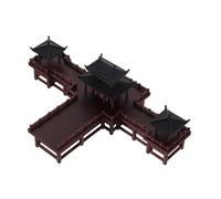 Alipis Miniature Pagoda Pavilion Figurine Vintage Asian Aquarium Decoration for Bonsai Landscape and Fish Tank Zen Garden