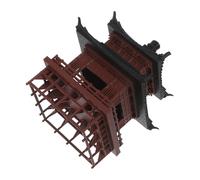 Alipis Miniature Pavilion Model Plastique Décoration Compacte pour Aquarium Jardin de Fée et Bonsai Modèle Architecture Asiatique Ancienne Accessoire de Paysage Intérieur