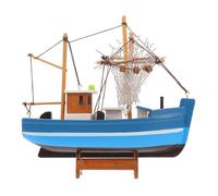 Alipis Miniature Voilier Bois Sculpté Modèle de Navire Méditerranéen Décoration de Table Nautique pour Fête Côtière Centre de Table Marin Polyvalent pour Intérieur Bord de Mer