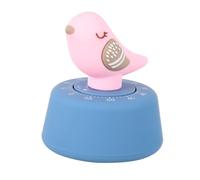Alipis Minuteur Cuisine Mécanique Manuel Oiseau Motif Dessin Animé, Minuterie Mécanique Précision, Outil Minuterie sans Pile, Accessoire Domestique pour Cuisson et Gestion Temps, Coloris Rose