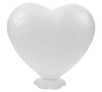 Alipis Modèle de Cœur en Mousse de Polystyrène 22 Cm avec Socle, Blanc, Forme en Cœur pour Décoration et DIY, Loisirs Créatifs, Art Floral, Mariage, Saint-Valentin, Anniversaire