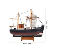 Alipis Modèle de Voilier Bois Sculpté Centre de Table Nautique Méditerranéen pour Décoration Bord de Mer Figurine Bateau à Voile Artisanale pour Fête Océan et Ambiance Rustique