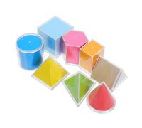 Alipis Modèle Géométrique Transparent pour Enseignement Mathématique Solides Géométriques Éducatifs Matériel Manipulation Mathématiques Apprentissage à Domicile Blocs Construction pour