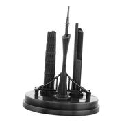 Alipis Modèle Miniature Tour Guangzhou Métal Robuste Décoration Vintage pour Bureau et Salon Ornement Architectural Symbolique pour Amateurs Urbanisme