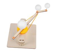 Alipis Modèle Système Solaire Maquette Pédagogique en Bois 3 Boules pour Garçon et Filles DIY Éducatif à Soi-Même Décoration Classe