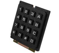 Alipis Module de Clavier Externe Solide et Fiable Adapté aux Environnements Industriels à 16 Touches Interrupteur à Membrane en Plastique Noir