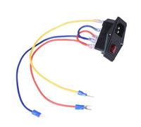 Alipis Module de Prise de Courant à Bascule 15 A 110/220 V Noir avec Fusible Intégré 1 Pièce pour Imprimante 3D Connecteur Électrique Sécurisé Câble 16 Awg 20 CM Inclus