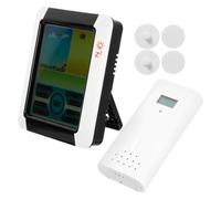 Alipis Moniteur de Température et D'humidité Étanche pour Jardin et Intérieur Écran Lcd Rétroéclairé, Horloge Alarme Fonction Snooze et Mémoire Intégrée