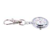 Alipis Montre à Gousset D'infirmière, Porte-clés Montre de Poche à Quartz, Cadran Large Argenté, Verre et Alliage, Lumineuse, pour Personnel et Personnes Âgées