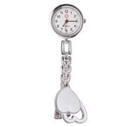 Alipis Montre Suspendue en Alliage de Zinc Blanche, Forme de Cœur Étanche, Usage Décoratif Personnel Infirmier