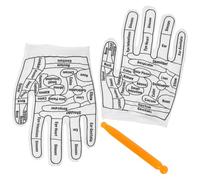Alipis Moufles de Massage de Réflexologie D'acupression Soulagement Relaxant avec Bâtons de Massage, en Coton Mélangé et Plastique pour Mains pour Femmes et Enseignants