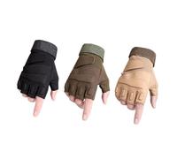 Alipis Moufles Tactiques Demi-Doigts Chauds pour Cyclisme et Sports de Plein Air Taille M Couleur Noire Respirants Antichoc et Anti-Transpiration Adaptés à la Randonnée et