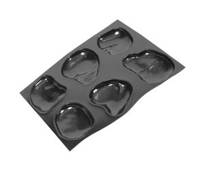 Alipis Moule de Pavage Galet Noir en Plastique 6 Pièces pour Jardin