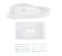 Alipis Moule en Silicone pour Cadre Photo Cœur Ajouré Kit DIY Résine Époxy Chaîne Colorée 10 Couleurs Assorties Flexible et Réutilisable pour Décoration Artisanale