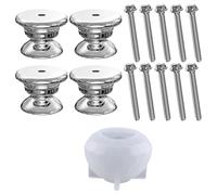 Alipis Moule Réutilisable en Silicone pour Poignée de Porte et Boutons de Tiroir, Kit 6 Faces Hexagonales 4 Bases et 10 Vis, Bricolage Mobilier pour Usage Domestique