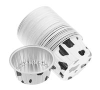 Alipis Moules à Gâteau Résistants à Haute Température Lot de 50 en Papier Aluminium Design Créatif et Unique pour Pâtisserie Polyvalente pour Cupcakes et Tartes