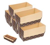 Alipis Moules À Pain En Papier Rectangulaires - Étui À Gâteaux Carte Jetable Pour Muffins Et Pâtisserie - Présentoir De Gâteaux