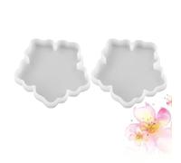 Alipis Moules en Silicone Multi-usages et Faciles à Utiliser 2pcs pour Résine Époxy de Fleur pour Sous-verres et Pendentifs, pour Maison et Boutique