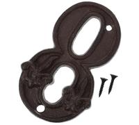 Alipis Numéro de Porte en Fonte Rétro 8 Panneau D’Adresse Métallique Vintage pour Maison Décoration Murale Extérieure et Intérieure Chiffres Solide Vis de Montage Inclus